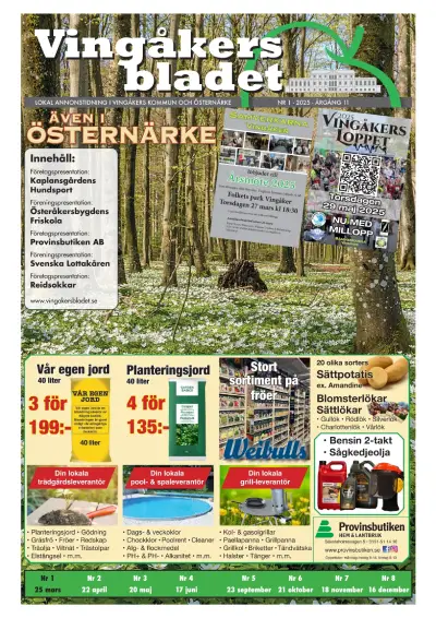 Framsida Vingåkersbladet nr 1 2025